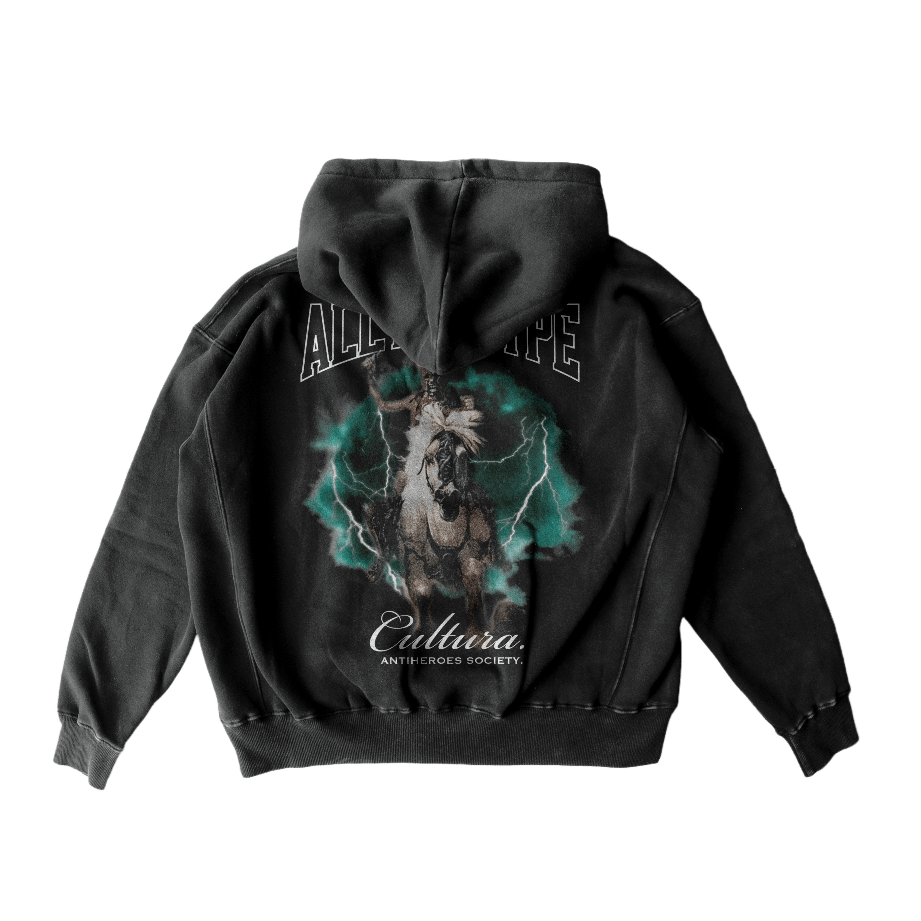 ANTIHEROES hoodie - vintage washed black