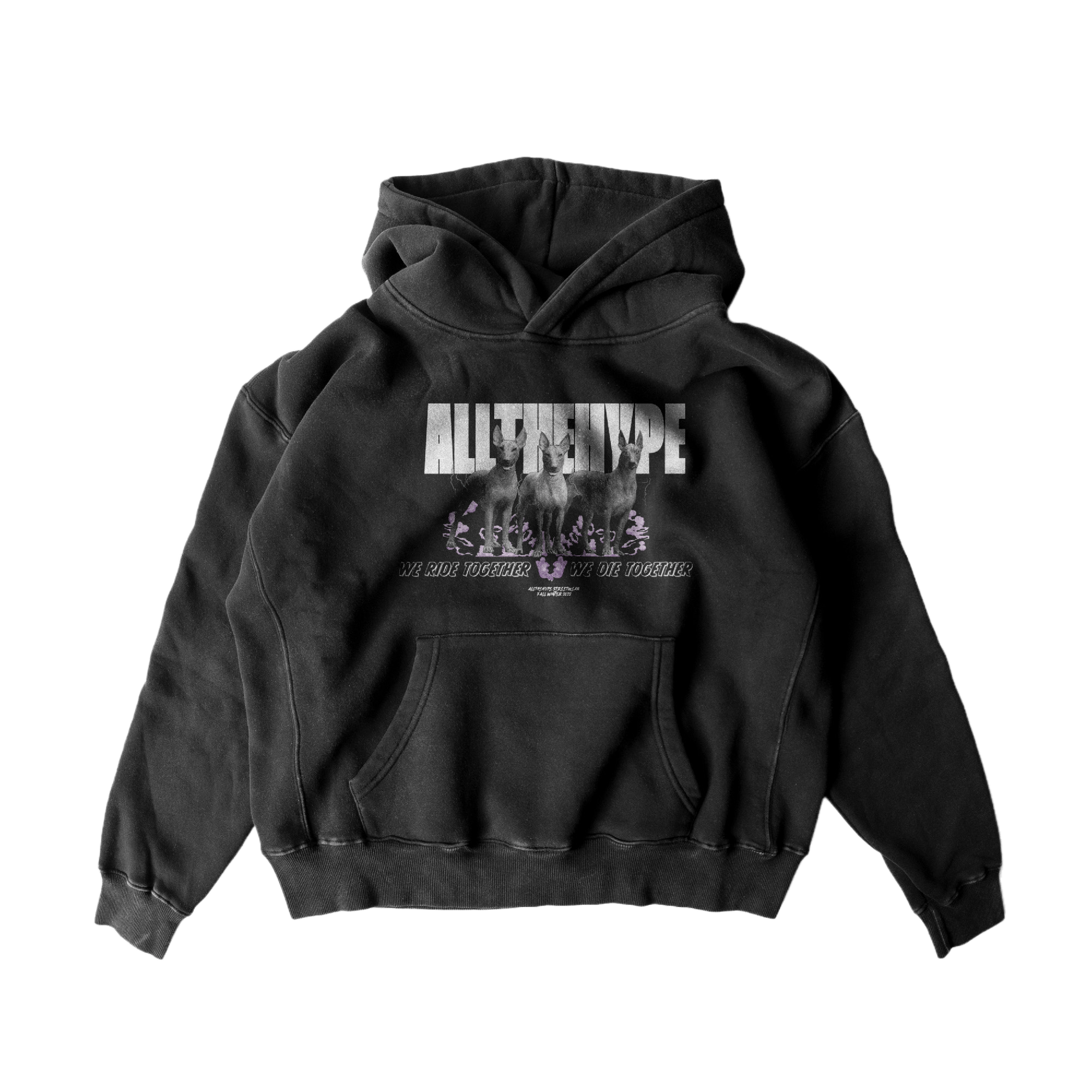 WRT WDT hoodie - vintage washed black